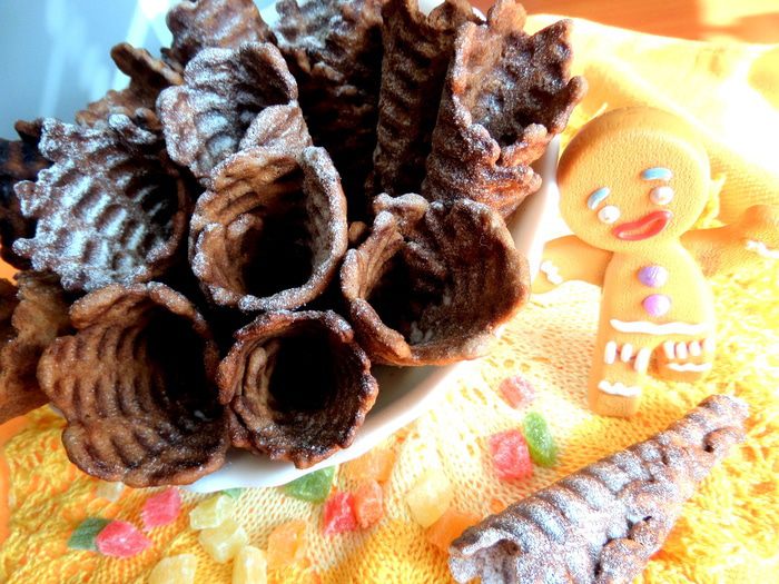 Вафли шоколадные с кокосовой стружкой
