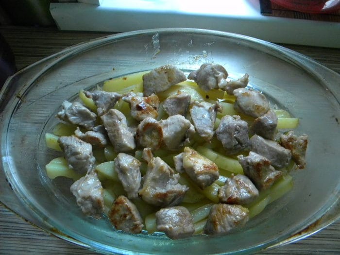 Весенний запеченный картофель со свининой