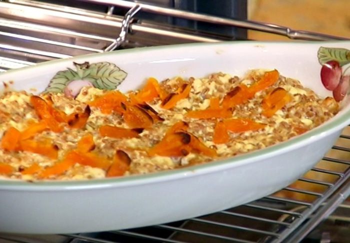Гречневая запеканка с творогом и курагой 
