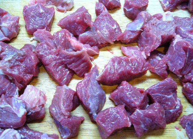 Соте из кабачков с молодой бараниной